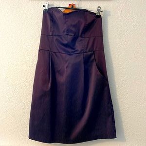 #121 Purple Pinstripe Sweetheart Dress